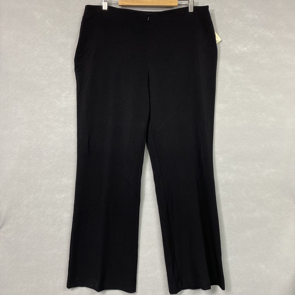 Lynn Ritchie Women 16W Dress Pants Black Vintage Plus Size Career Office Slacks